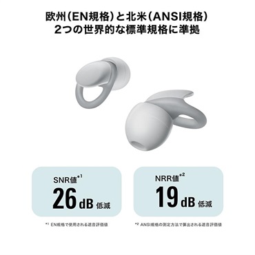 audio-technica AT-ERP3 GY (グレー)(オーディオテクニカ)(イヤープラグ)(耳栓)(ソフトシリコン素材)(日常生活向け) 画像1