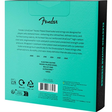 Fender USA ULTRACORE ELECTRIC GUITAR STRINGS NICKEL PLATED STEEL BULLET END (4250L/9-42) 3 PACK (#0733250603) 画像2