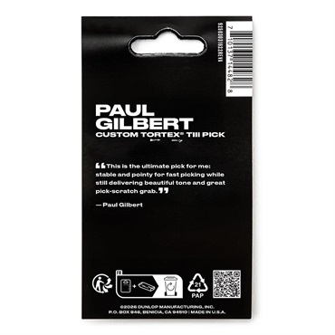 Dunlop (Jim Dunlop) PG462P PAUL GILBERT CUSTOM TORTEX TIII PICK PLAYER'S PACK（プレイヤーズパック／12枚入り） 画像1