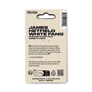 Dunlop (Jim Dunlop) PVPPH122 HETFIELD’S WHITE FANG CUSTOM FLOW PICK VARIETY PACK（バラエティーパック / 6枚入り） 画像1