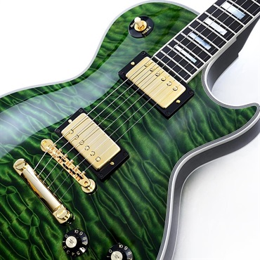 Gibson IKEBE 50th Anniversary 1968 Les Paul Custom 7A Quilt Maple Top Gloss Trans Green SN.600428 画像3