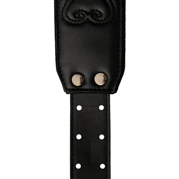 P.R.S. PRS 2.4 Padded Guitar Strap w/RAS， Custom Leather (Faux) Birds (Black) 画像2