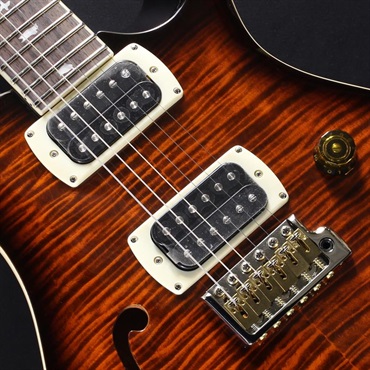 P.R.S. SE Custom 24 Semi-Hollow Piezo (Orange Tiger Smokeburst) #CTI H053695【2025年生産品】 画像3