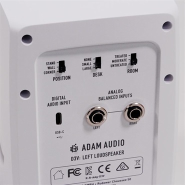 ADAM 【開封アウトレット特価】 D3V WHITE (ペア)(アダム)(モニタースピーカー)(レコーディング・DTM)(デスクトップ・モニタースピーカー)(ホワイト) 画像3