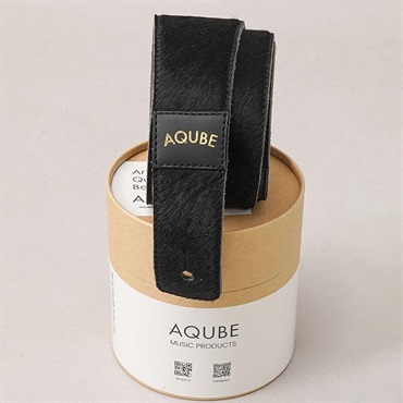 AQUBE MUSIC PRODUCTS 【国産本革ストラップ】COW HAIR(Black) / SLIM / L-Size(エレアコ専用テイル) 画像4