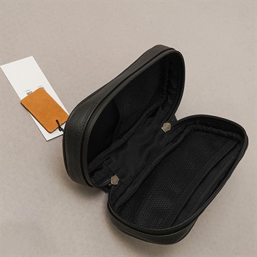 AQUBE MUSIC PRODUCTS 【ギター・ベース小物用 国産本革ポーチ】Leather Utility Pouch / Oblong・BLACK 画像4