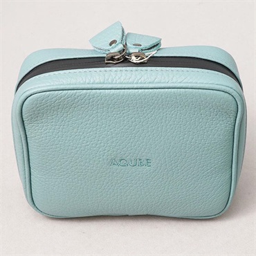 AQUBE MUSIC PRODUCTS 【ギター・ベース小物用 国産本革ポーチ】Leather Utility Pouch / Square・AQUA BLUE 画像1