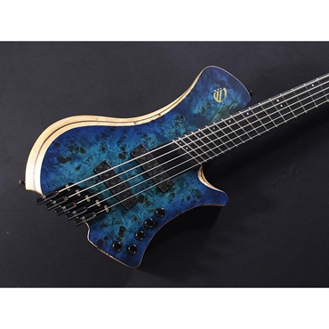 Overload Guitars ACHILLES 5 Poplar Burl Top (Blue Marine) 画像2