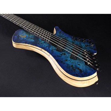 Overload Guitars ACHILLES 5 Poplar Burl Top (Blue Marine) 画像4