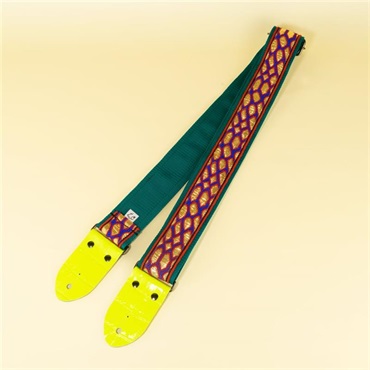 tsundrum_chan ウロコ柄ギターストラップ　グリーン｜Dragon Scale Guitar Strap　Green 画像2