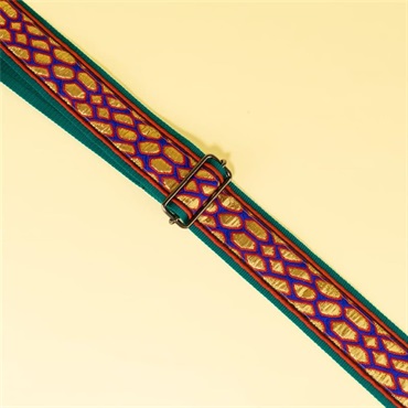 tsundrum_chan ウロコ柄ギターストラップ　グリーン｜Dragon Scale Guitar Strap　Green 画像4