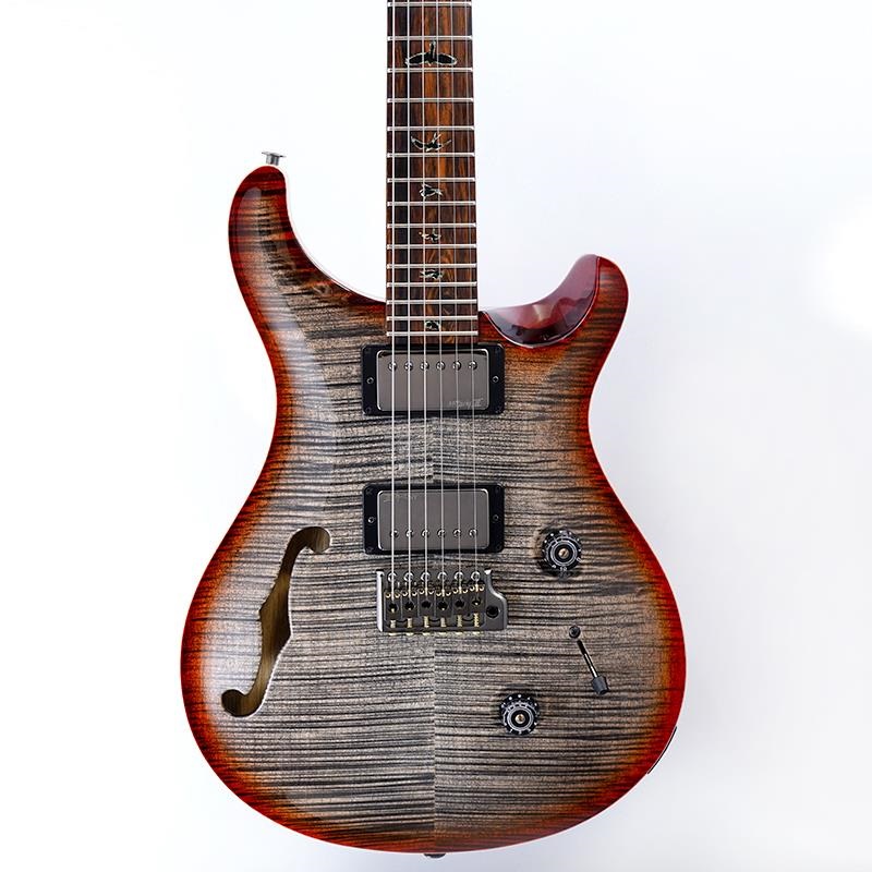 P.R.S. Wood Library Custom 24 Semi-Hollow (Chacoal Cherry Burst