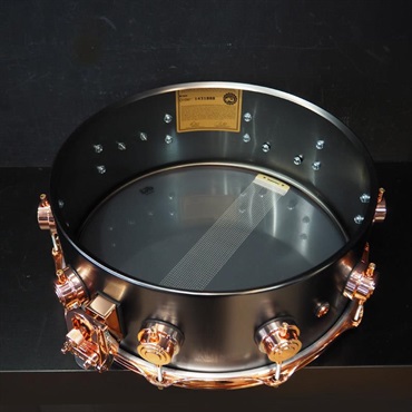 dw DRVD5514SVPBK [Collector's Satin Black Over Brass Snare 14×5.5 / Copper Finish Hardware]【日本初入荷/特注品】 画像9