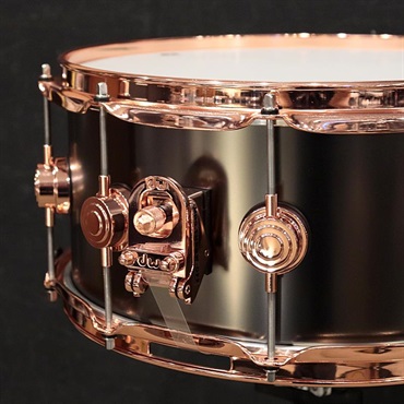 dw DRVD6514SVPBK [Collector's Satin Black Over Brass Snare 14''×6.5'' / Copper Finish Hardware]【日本初入荷/特注品】 画像2