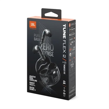 JBL Tune Flex 2 Ghost Edition (Ghost Black)(ゴーストブラック)(ジェイビーエル)(ワイヤレスイヤホン)(ノイズキャンセリング)(マイク内蔵)(IP54防塵防水)(マルチポイント対応)(JBLTFLEX2GBLK)【国内正規品・1年保証】 画像9