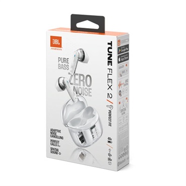 JBL Tune Flex 2 Ghost Edition (Ghost White)(ゴーストブラック)(ジェイビーエル)(ワイヤレスイヤホン)(ノイズキャンセリング)(マイク内蔵)(IP54防塵防水)(マルチポイント対応)(JBLTFLEX2GWHT)【国内正規品・1年保証】 画像9