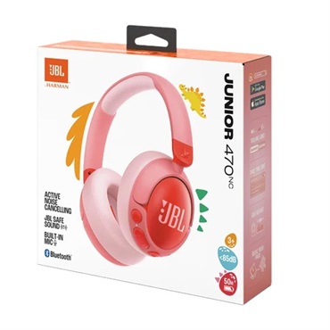 JBL Junior 470NC Pink (ピンク)(ジェイビーエル)(子供向けヘッドホン)(Junior470NC)(ノイズキャンセリング搭載)(Bluetooth搭載)(JBLJR470NCPIK)【国内正規品・1年保証】 画像6