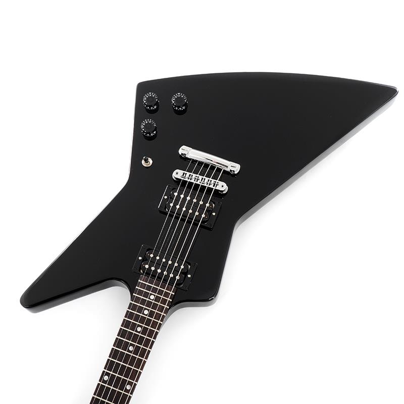 グレコエレキギター黒美品フロントピックアップ配線に難ありケースとストラップ付 Gibson 【GIBSON×AQUBEストラッププレゼント】80s Explorer (Ebony