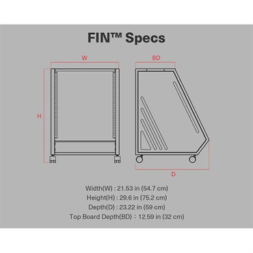 Wavebone FIN Rack Case Black (ブラック)(ウェーブボーン)(ラックマウントケース)(13U) 画像4
