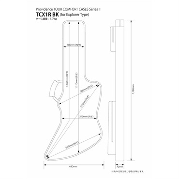 Providence TOUR COMFORT CASES Series II TCX1R NB (for Explorer Type) [エレキギター用ギグバッグ/Navy] 画像1