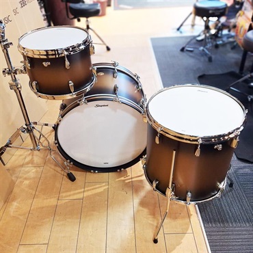 Slingerland Radio King 3pc Outfit [22BD，13TT，16FT/Black and Gold Lacquer] 画像7