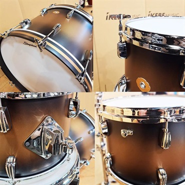 Slingerland Radio King 3pc Outfit [22BD，13TT，16FT/Black and Gold Lacquer] 画像8