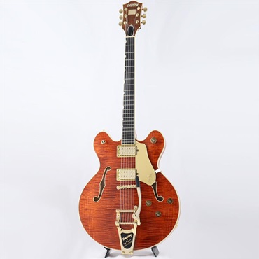 GRETSCH Professional Collection Broadkaster LX Figured Center Block with String-Thru Bigsby and Gold Hardware (Bourbon Stain/Ebony) 画像1