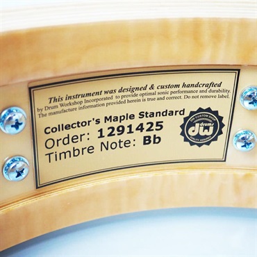 dw DRSO0414SSC101 [Collector's Pure Maple Snare Drum Standard Shell 14''×4'' -  Natural Satin Oil] 画像8