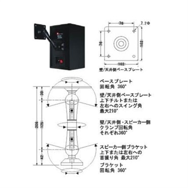 JBL MTC-U1 BK (ブラック)(1本)(ジェイビーエル)(壁/天井用ユニバーサルブラケット)(L52 Classic用)(MTC-U1 BK )【国内正規品・1年保証】 画像1