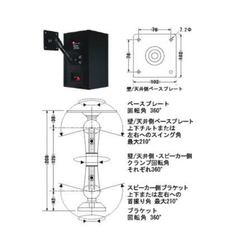 JBL MTC-U1 BK (ブラック)(1本)(ジェイビーエル)(壁/天井用