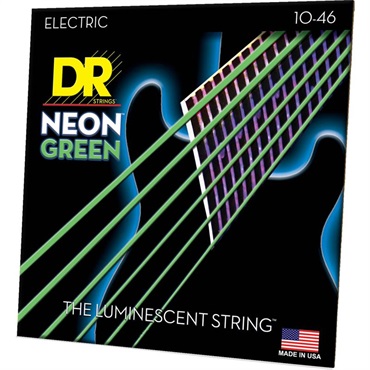 DR HI-DEF NEON GREEN ELECTRIC STRINGS (MEDIUM) [NGE-10] 画像1