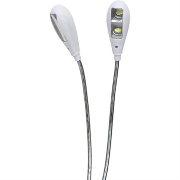 キョーリツ KML-02 WH (ホワイト)(クリップ式LEDライト)(KC)(グースネックタイプ)(タン4電池)(KML02) 画像1
