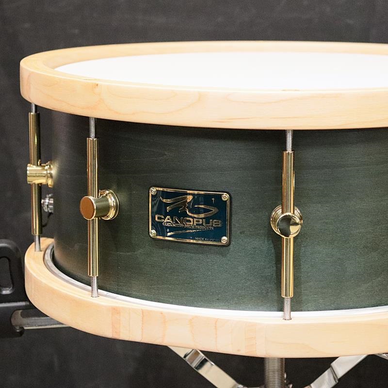 CANOPUS MO-1465WH [MO Snare Drum 14''×6.5'' w/Wood Hoop - Black