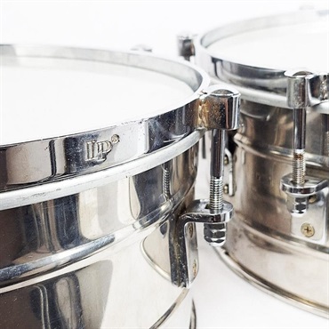 LP Vintage 80s～90s Tito Puente Model Timbales/Chrome Over Brass Shell 14''&15''/M.Cohen Bagde 画像4