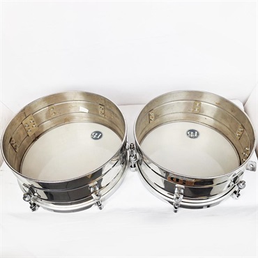 LP Vintage 80s～90s Tito Puente Model Timbales/Chrome Over Brass Shell 14''&15''/M.Cohen Bagde 画像10