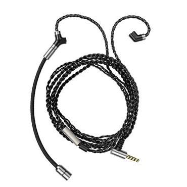 qdc DEBUT-CG Mic Cable Black (ブラック)(1.5m)(キューディーシー)(交換用IEMケーブル)(リケーブル)(マイク搭載)(エレクレット型)(イヤモニ)(ゲーミング)(配信)(ストリーミング)(QDC-CABLE-DEBUT-QDC2PIN-MIC-BK) 画像1