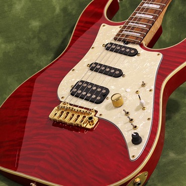 JAMES TYLER USED 中古 Studio Elite Deluxe Quilt Maple Top Trans Red with Multilayer Binding SN. 05108 画像4