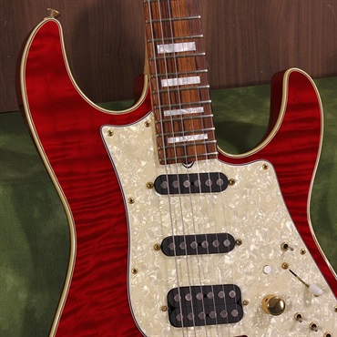 JAMES TYLER USED 中古 Studio Elite Deluxe Quilt Maple Top Trans Red with Multilayer Binding SN. 05108 画像5