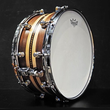 Pearl USED 中古 MCCW1465S/C #1008 Music City Custom -USA Solid Walnut Shell Snare Drums 14×6.5 [Quartersawn Sycamore Chevron with Ebony Borders] 画像3