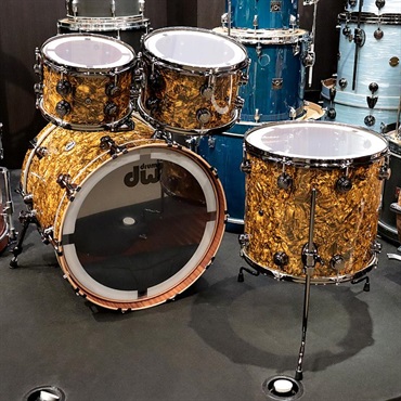 dw Collector's Maple/Mahogany 4pcs Kit - Gold Abalone w/Black Nickel Hardware 画像1
