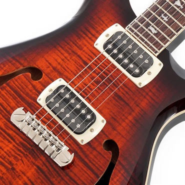 P.R.S. SE Hollowbody I Piezo (Orange Tiger Smokeburst) SN.CTII023974 【2026年生産品】 画像3