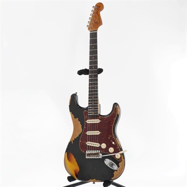 Fender Custom Shop USED 中古 2021 Limited Edition 1961 Stratocaster Heavy Relic Aged Black over 3-Tone Sunburst Roasted Maple Neck 2023 [SN. CZ566964] 画像1