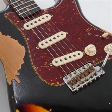 Fender Custom Shop USED 中古 2021 Limited Edition 1961 Stratocaster Heavy Relic Aged Black over 3-Tone Sunburst Roasted Maple Neck 2023 [SN. CZ566964] 画像8