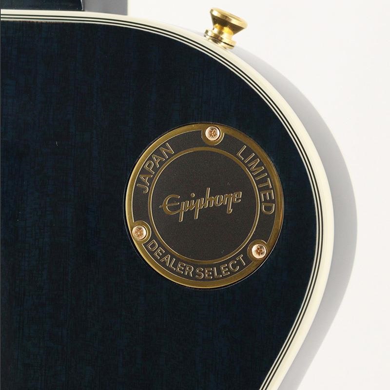 フルスーツ ブラック/ブルー 葉柄デザイン Epiphone Les Paul Custom Dealer Select Quilt (Viper Blue) [SN