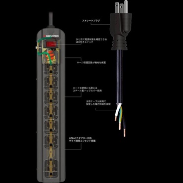 MONSTER CABLE MONSTER POWER 8000 (モンスター)(電源タップ)(サージ保護)(ノイズフィルタリング)(7口) 画像1