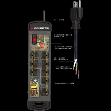 MONSTER CABLE MONSTER POWER 8001 (モンスター)(電源タップ)(サージ保護)(ノイズフィルタリング)(7口)(USB電源) 画像1