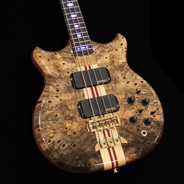 ALEMBIC USED 中古 SCSB4 / Stanley Clark Deluxe (Buckeye Burl Top & 5A Quilted Maple Back) w/Front LEDs Violet '17 画像1