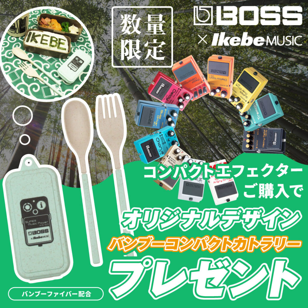 IKEBE×BOSSオリジナルデザイン・バンブーコンパクトカトラリー・プレゼント！