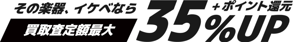 その楽器、イケベなら買取査定額最大35%UP+ポイント還元
