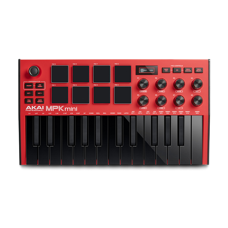 AKAI MIDIコントローラー MPK mini mk3 Red